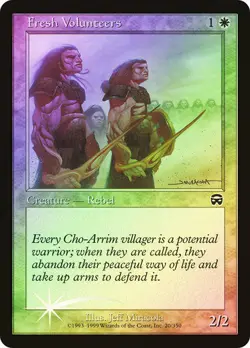 Fresh Volunteers Mercadian Masks (Foil) Mtg Magic English EX - Image 1