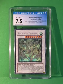 2008 YU-GI-OH! STARDUST DRAGON TDGS-EN040 GHOST RARE 1ST EDITION CGC 7.5 - Image 1