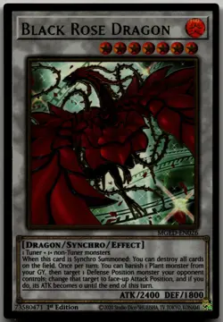 Black Rose Dragon (Alternate Art) Premium Gold Rare Maximum Gold: El Dorado MGED - Image 1