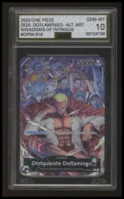 One Piece - Donquixote Doflamingo - OP04-019 - Alt Art - Leader - AGS 10 🔥🔥🔥 - Image 1