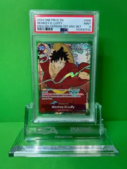 2024 ONE PIECE EN MONKEY D. LUFFY ENGLISH 1ST ANNIVERSARY SET ST10-006 PSA 9 - Image 1