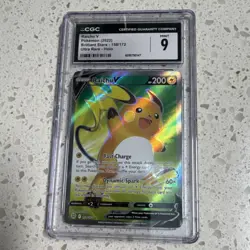 Pokemon TCG Raichu V Full Art Ultra Rare Holo 158/172 Brilliant Stars CGC 9 2022 - Image 1