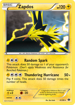 ZAPDOS 41/99 HOLO RARE NEXT DESTINIES POKEMON LIGHTLY PLAYED - Image 1