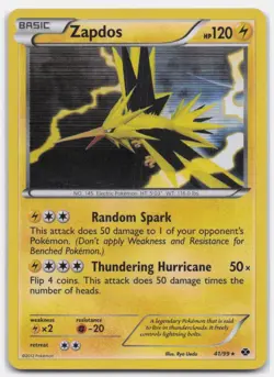 ZAPDOS 41/99 HOLO RARE NEXT DESTINIES POKEMON LIGHTLY PLAYED - Image 2