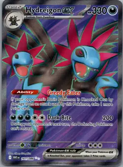 Hydreigon ex 161/086 SV: White Flare Pokemon TCG Ultra Rare NM - Image 1
