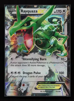 Rayquaza EX 75/108 Holo Rare EX Roaring Skies Pokemon Near Mint - Image 1