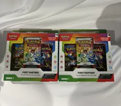 2 X Pokemon TCG First Partner Illustration Collection Series 1 On HAND Sealed - Image 1