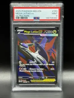Pokemon Mega Evolution Mega Latias EX Ultra Rare 163/132 PSA 9 - Image 1
