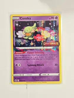 Comfey SWSH242 Stamped Pre Release Promo Holo Lost Origin Pokemon TCG - Image 1