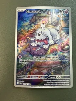 Greavard 214/198 Illustration Rare Pokemon Scarlet Violet Base NM - Image 1