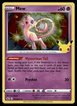 Mew Holo 011/025 Holo Rare Celebrations Pokemon - Image 1