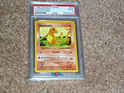 1999 POKEMON GAME CHARMANDER SHADOWLESS #46 PSA 9 MINT - Image 1