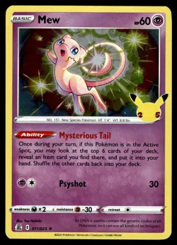 Mew Holo 011/025 Holo Rare Celebrations Pokemon - Image 1