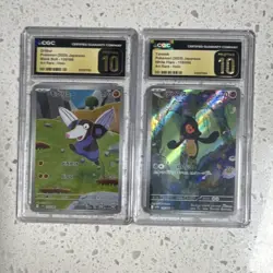 Pokemon Japanese Art Rare Holo Lot CGC Graded Drilbur, Yamask 2023 x2 - Image 1