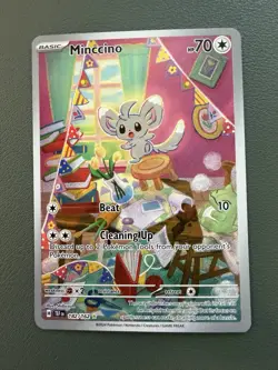 Minccino 182/162 Illustration Rare SV05: Temporal Forces Pokemon NM - Image 1
