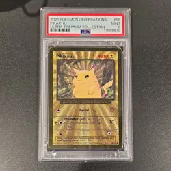 PSA 9 Pikachu 058/102 Celebrations Metal Promo - Pokemon TCG - Image 1