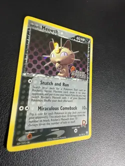 Pokemon TCG Rocket's Meowth EX Team Rocket Returns 46 Reverse Holo Uncommon NM - Image 3