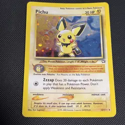 Pichu 12/111 Pokemon TCG Neo Genesis Holo Rare WOTC - LP/MP - Image 1