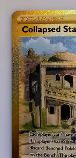 Pokemon Collapsed Stadium - 215/196 - Gold Secret Rare Holo - Full Art NM - Image 2