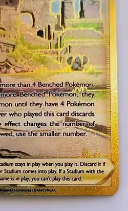 Pokemon Collapsed Stadium - 215/196 - Gold Secret Rare Holo - Full Art NM - Image 4
