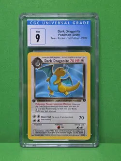 POKEMON 2000 TEAM ROCKET DARK DRAGONITE 1ST EDITION 22 CGC 9 - Image 1