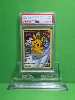 POKEMON 2020 FIGURE COLLECTION PIKACHU FULL ART BSP 020 PSA 9 - Image 1
