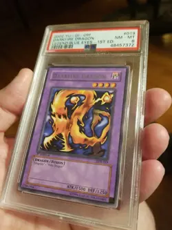 2002 Yu-Gi-Oh! LOB 1st Edition Darkfire Dragon #019 PSA 8 NM/MINT Extremely Rare - Image 4