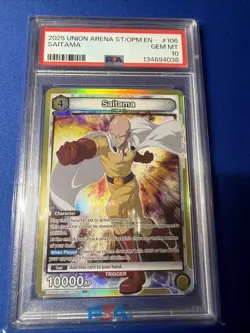 Saitama UE06ST OPM-1-106 Union Arena One Punch Man Foil PSA 10 - Image 1