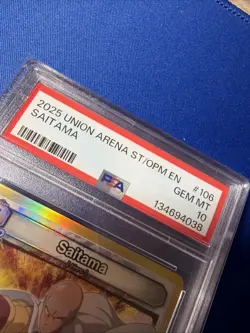 Saitama UE06ST OPM-1-106 Union Arena One Punch Man Foil PSA 10 - Image 3