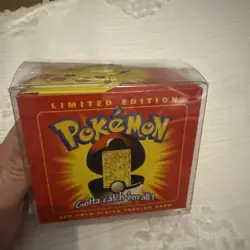 Pokemon Gold Plated Trading Card Set Sealed (1999), Burger King Lot of 7 - Image 5