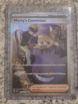 Pokemon Card Mortys Conviction 211/162 Near Mint Trainer Temporal Forces holo - Image 2