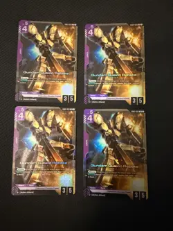 Gundam Gusion Rebake LR GD02-055 NM 4 Card Playset - Image 1