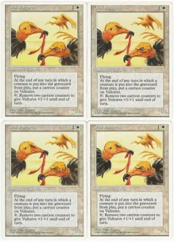 MTG Osai Vultures x4 4th Fourth Edition Uncommon LP/MP Playset - Image 1