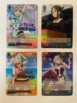 Anime Trading Card Lot 4 Foil Cards Japanese Weiss Schwarz / Bushiroad Kaguya-Sa - Image 1