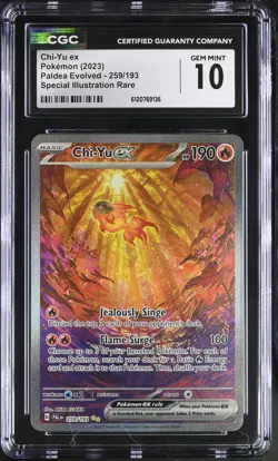 CGC 10 Chi-Yu ex 259/193 Special Illustration Rare Paldea Evolved Pokemon Card - Image 1