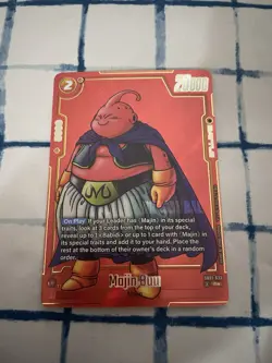 Bandai Dragon Ball Super Card Game Majin Buu Battle Card R+ SB01-033 Red Card - Image 1