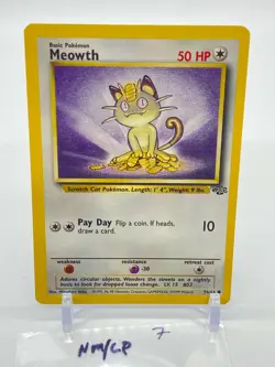 1999 MEOWTH - NM/LP 56/64 JUNGLE Pokemon Card WOTC COMMON - Image 5
