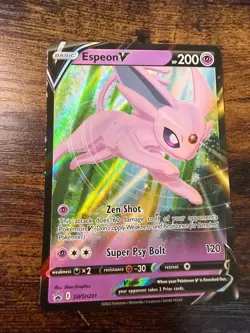 Espeon V SWSH201 SWSH: Sword & Shield Promo Cards Holo MP - Image 1