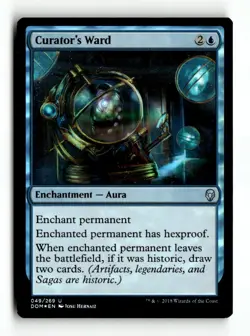 MTG | Curator's Ward | DOM | Foil | Moderately Played | English - Image 1