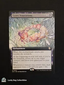 Grave Venerations (Extended Art) Lorwyn Eclipsed Commander MTG NM - Image 1