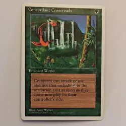 MTG Concordant Crossroads Chronicles Enchantment Rare Green Regular 1995 Weber - Image 1