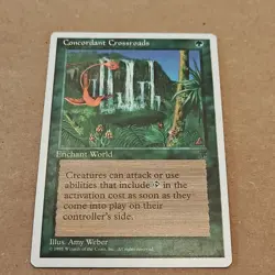 MTG Concordant Crossroads Chronicles Enchantment Rare Green Regular 1995 Weber - Image 2