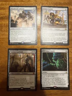 Magic The Gathering MTG Lot 4 Artifact Black Rares Metalwork Colossus KLD XLN - Image 1