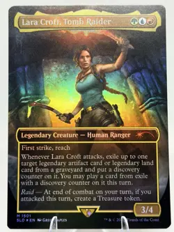 Lara Croft, Tomb Raider RAINBOW FOIL Secret Lair Drop MTG NM 1501 - Image 1