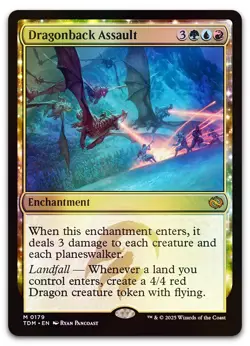 Dragonback Assault #179 (Foil) (NM) Tarkir Dragonstorm TDM Magic MTG - Image 1