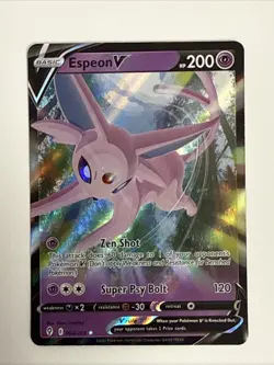Pokemon TCG Espeon V Evolving Skies 064/203 Holo Ultra Rare Near Mint Condition - Image 1