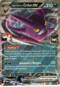 Team Rocket's Crobat Ex Prize Pack Series 8 Play! Stamp Pokemon - Image 1