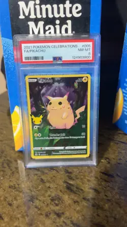 Pokemon Celebrations Pikachu Full Art Holo Rare PSA 8 #005/025 2021 - Image 1