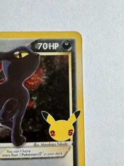 Pokemon TCG Umbreon Gold Star 17/17 Celebrations Classic Collection Holo MINT NM - Image 3