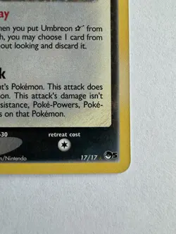 Pokemon TCG Umbreon Gold Star 17/17 Celebrations Classic Collection Holo MINT NM - Image 5